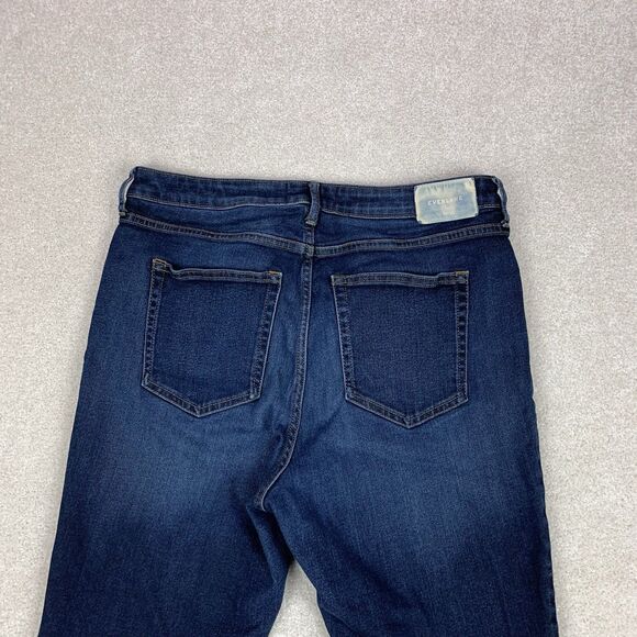 Everlane Jeans The Curvy High Rise Skinny Size 33 Crop Dark Wash Blue - Picture 5 of 13
